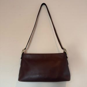 Vintage Coach Brown Leather Shoulder Bag